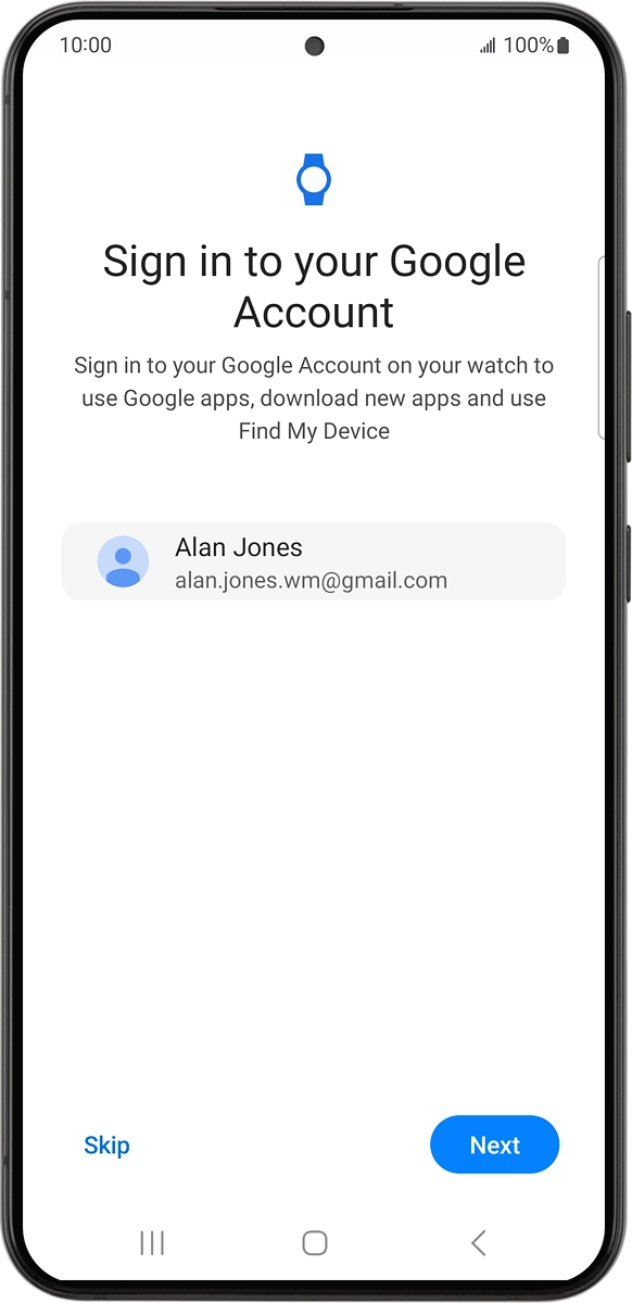 On your phone: Press the required Google account.