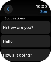 Press the required quick reply.