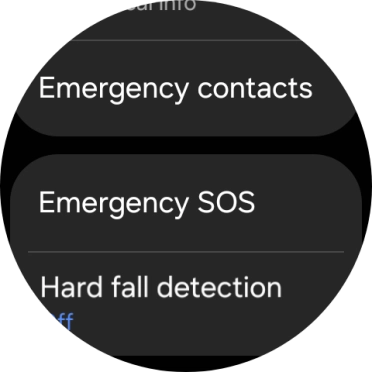 Press Emergency contacts.