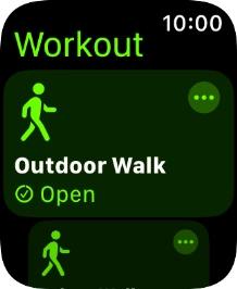 Press the required training activity to start it.