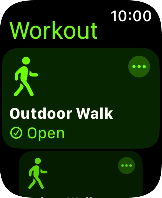 Press the required training activity to start it.