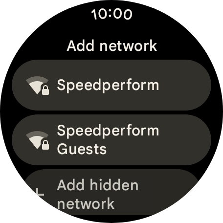 Press the required Wi-Fi network.