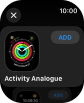Press the required watch face.