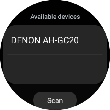 Press the required device. Press the required device.
