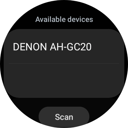 Press the required device. Press the required device.