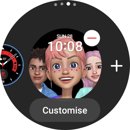 Press the required watch face to add it.