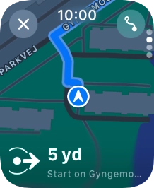 Follow the instructions on the screen to go to the required destination.