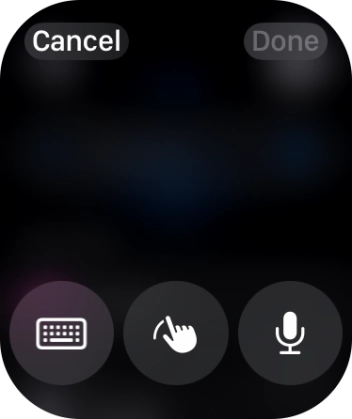 Press the microphone icon and record the message.
