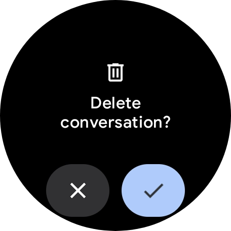 Press the confirm icon.