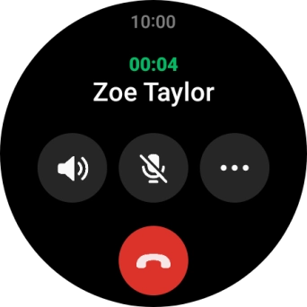 Press the end call icon.