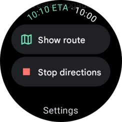 Press Stop directions.