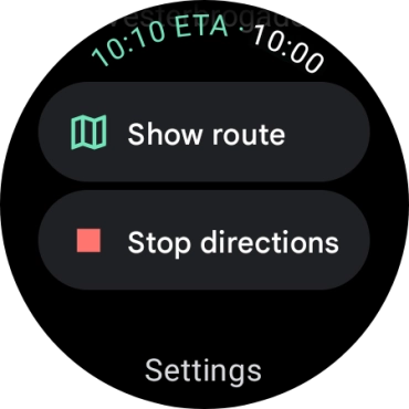 Press Stop directions.