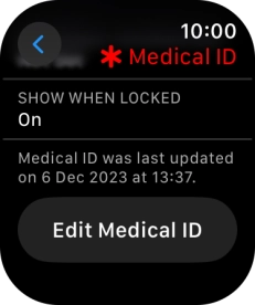 Press Edit Medical ID.