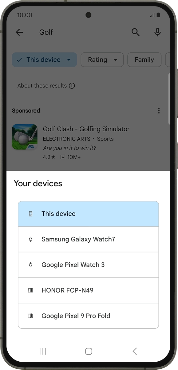 On your phone: Press Samsung Galaxy Watch7.