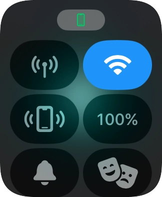 Press the find phone icon to send a signal to your phone.