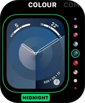 Turn the Digital Crown to change between the different designs.