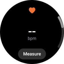 Press Measure and wait while your smartwatch measures your heart rate.