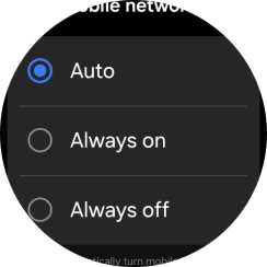 Press the required setting for mobile data usage.