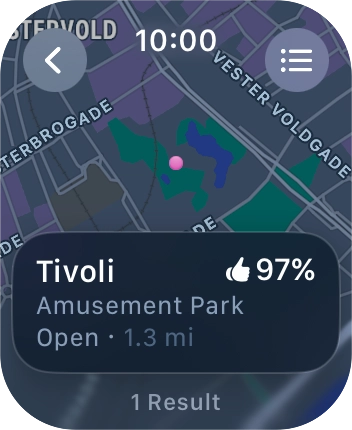 Press the required destination.