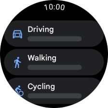 Press the required mode of transportation.