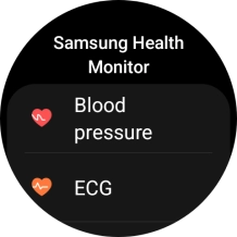 Press Blood pressure and follow the instructions on the screen to measure your blood pressure.
