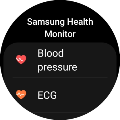 Press Blood pressure and follow the instructions on the screen to measure your blood pressure.