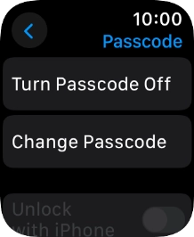 Press Turn Passcode Off and key in the current lock code.