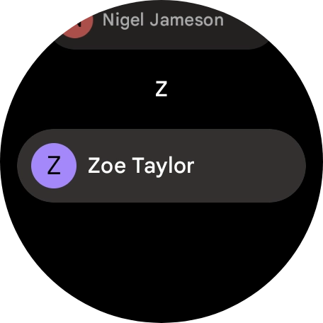 Press the required contact.