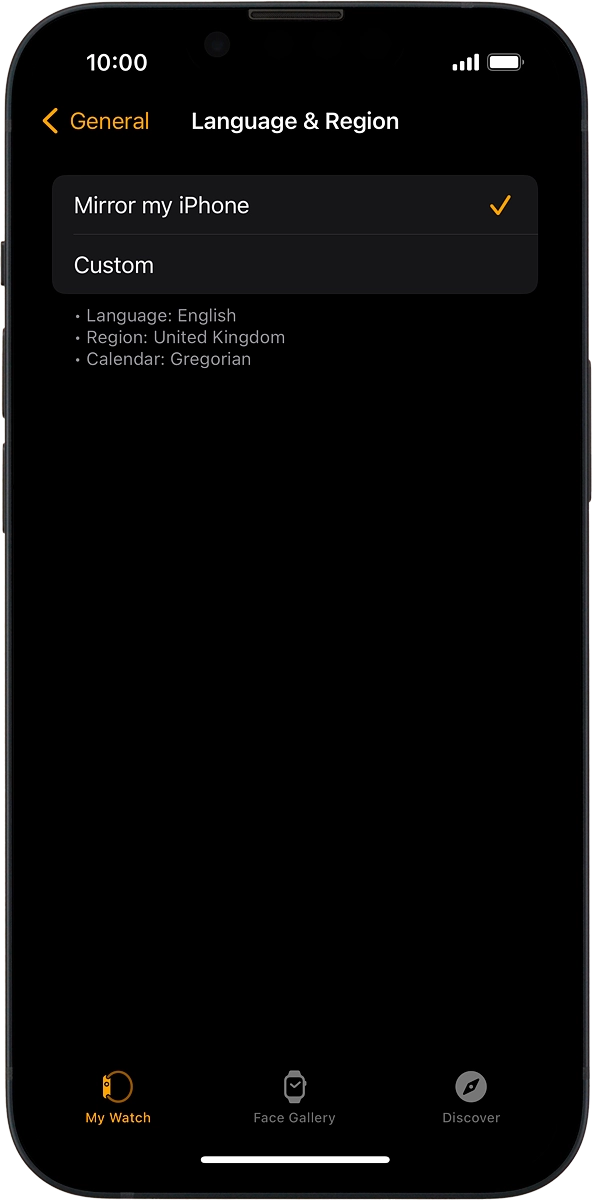On your phone: Press Custom.