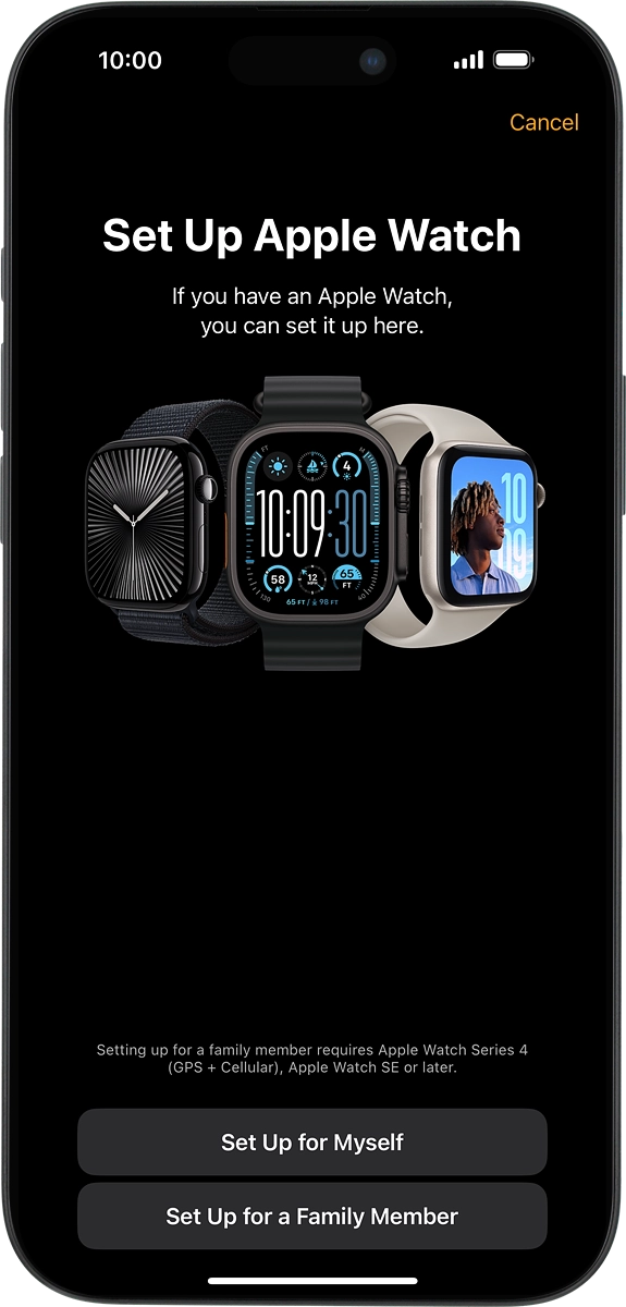 On your phone: When this screen is displayed, your Apple Watch is connected to your phone.