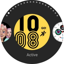 Slide your finger left to see the available watch faces.