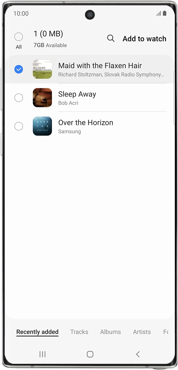 On your phone: Press Add to watch.