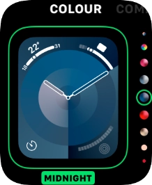 Turn the Digital Crown to change between the different designs.