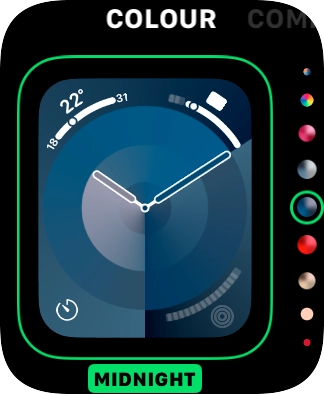 Turn the Digital Crown to change between the different designs.