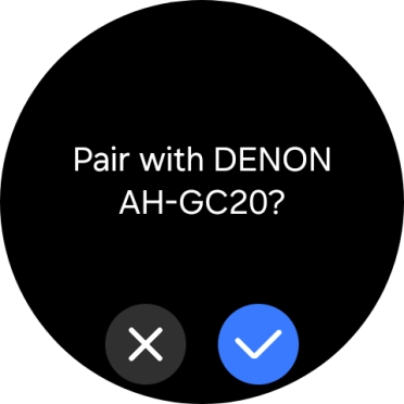Press the confirm icon. Press the confirm icon.