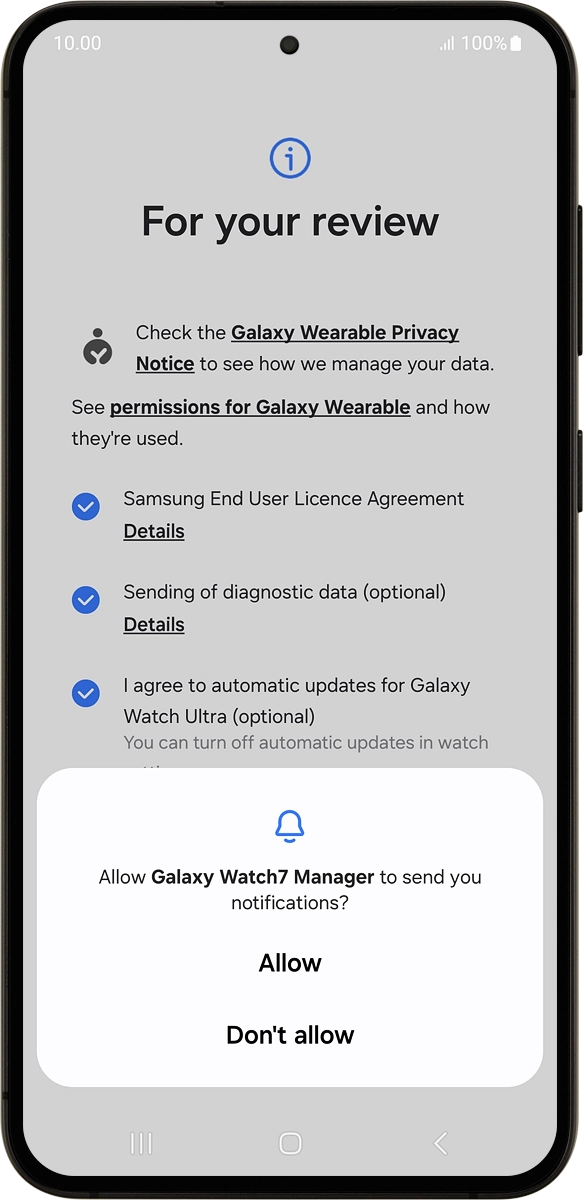 On your phone: Press Allow.