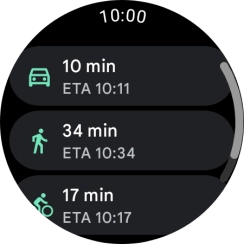 Press the required mode of transportation.