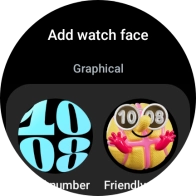 Slide your finger up or down to see the available watch faces.