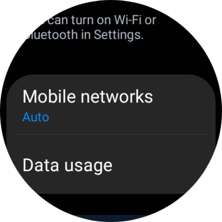 Press Mobile networks.