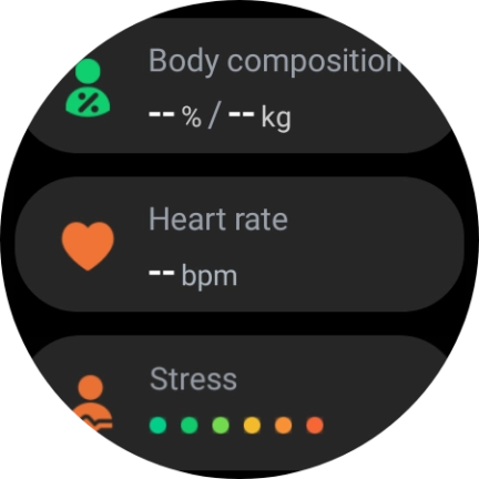 Press Heart rate.