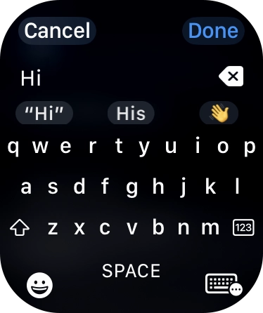 Press the input icon.