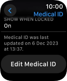 Press Edit Medical ID.