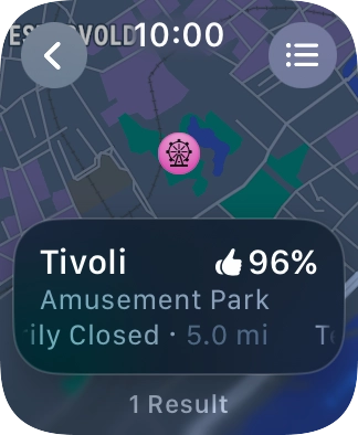 Press the required destination.