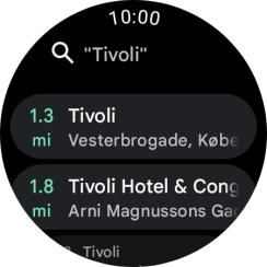 Press the required destination.