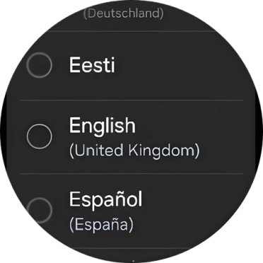 Press the required language.