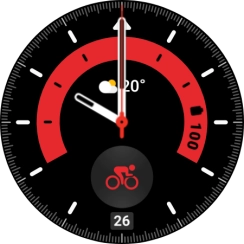 Press and hold the middle of your watch.