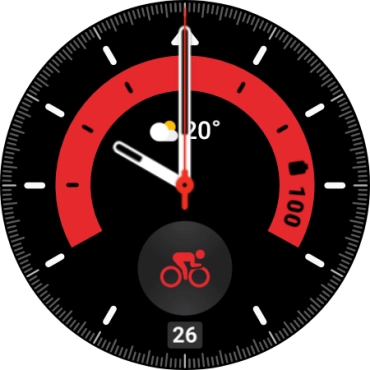 Press and hold the middle of your watch.