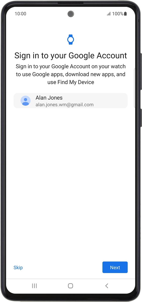 On your phone: Press the required Google account.