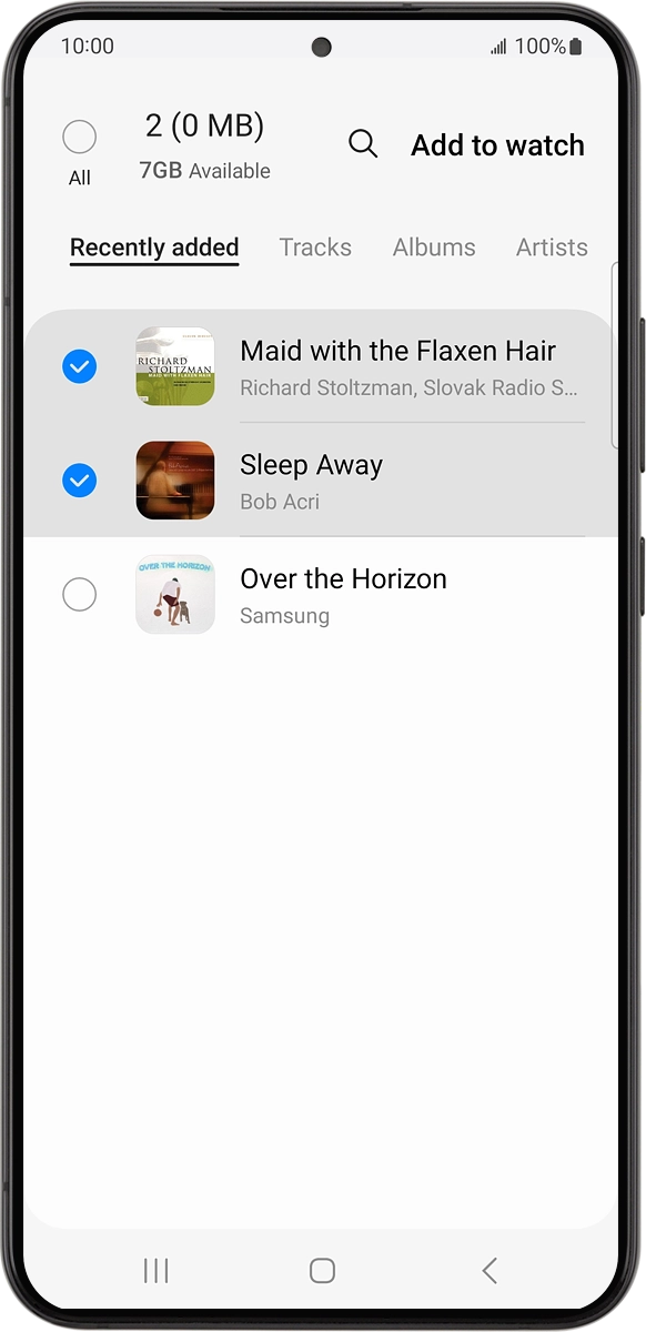 On your phone: Press Add to watch.