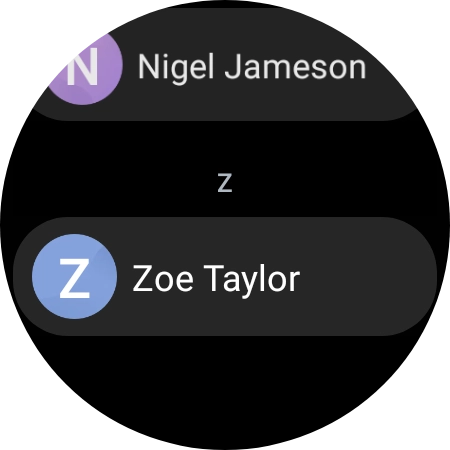Press the required contact.